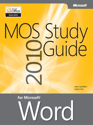 cover image of MOS 2010 Study Guide for Microsoft&#174; Word